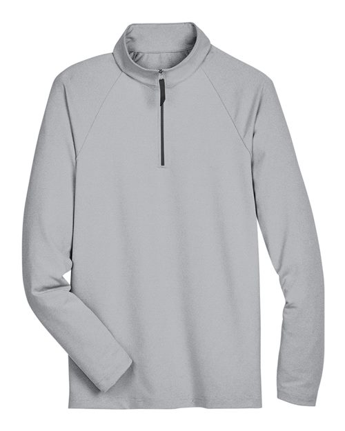 Devon & Jones Men's CrownLux Performance® Clubhouse Micro-Stripe Quarter-Zip Pullover