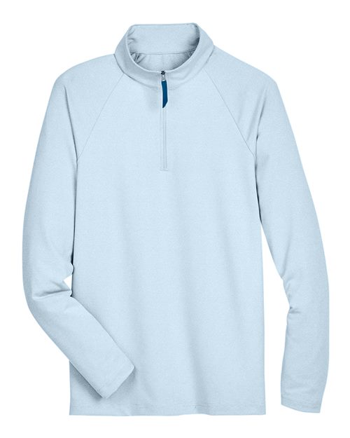 Devon & Jones Men's CrownLux Performance® Clubhouse Micro-Stripe Quarter-Zip Pullover - Image 5