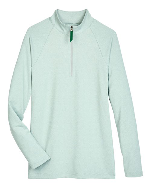 Devon & Jones Women's CrownLux Performance® Clubhouse Micro-Stripe Quarter-Zip Pullover - Image 3