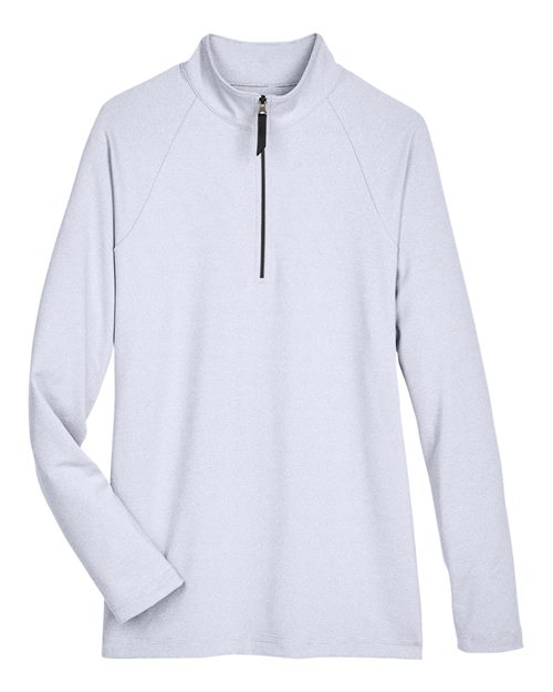 Devon & Jones Women's CrownLux Performance® Clubhouse Micro-Stripe Quarter-Zip Pullover - Image 4