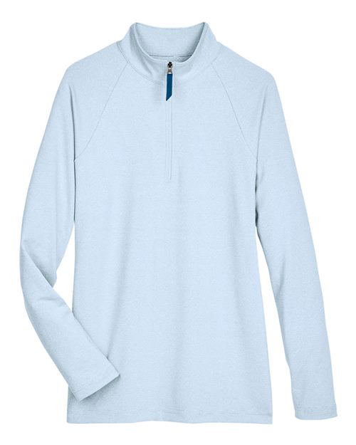 Devon & Jones Women's CrownLux Performance® Clubhouse Micro-Stripe Quarter-Zip Pullover - Image 5