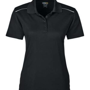 CORE365 Women's Radiant Performance Piqué Polo with Reflective Piping
