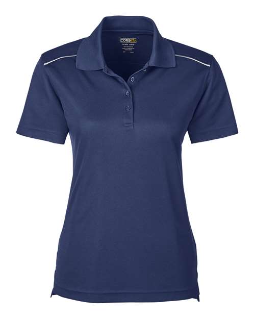 CORE365 Women's Radiant Performance Piqué Polo with Reflective Piping - Image 3