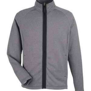 CORE365 Men's Venture Heathered Stripe Full-Zip Jacket