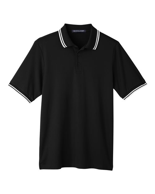 Devon & Jones Men's CrownLux Performance® Plaited Tipped Polo
