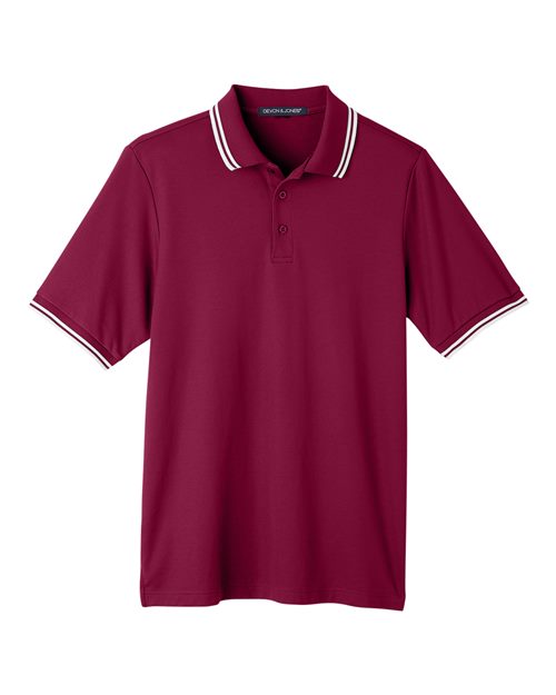 Devon & Jones Men's CrownLux Performance® Plaited Tipped Polo - Image 3