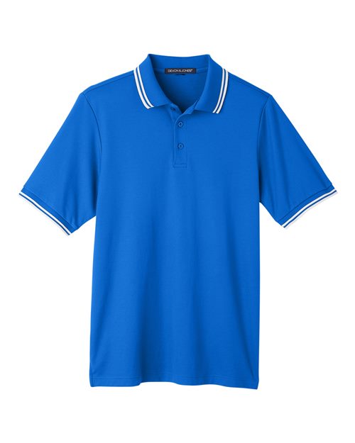 Devon & Jones Men's CrownLux Performance® Plaited Tipped Polo - Image 4