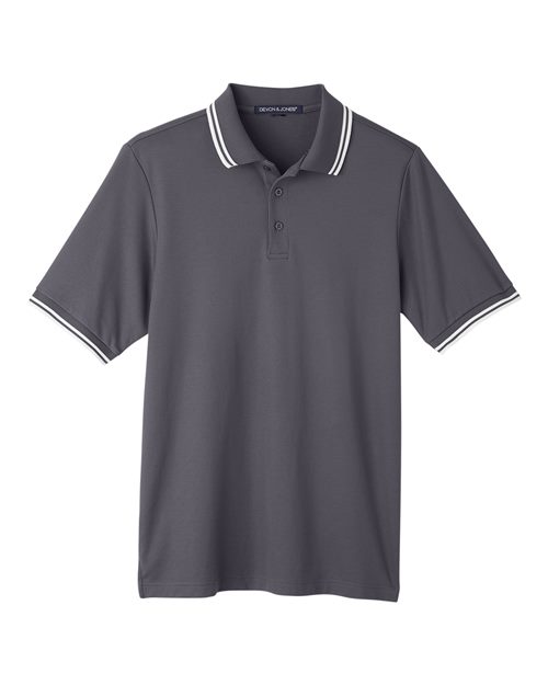 Devon & Jones Men's CrownLux Performance® Plaited Tipped Polo - Image 5