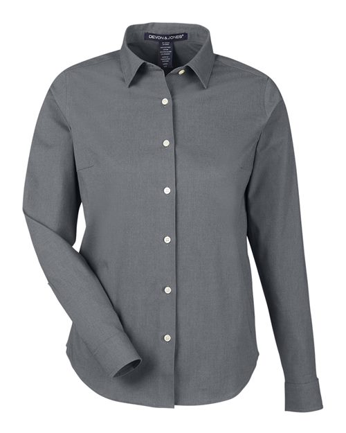 Devon & Jones Women's CrownLux Performance® Spencer Poplin Dress Shirt - Image 4