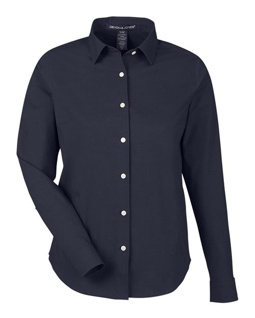 Devon & Jones Women's CrownLux Performance® Spencer Poplin Dress Shirt - Image 6