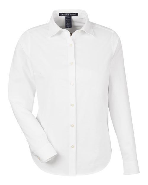 Devon & Jones Women's CrownLux Performance® Spencer Poplin Dress Shirt - Image 7