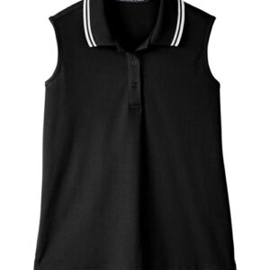 Devon & Jones Women's CrownLux Performance® Plaited Tipped Sleeveless Polo
