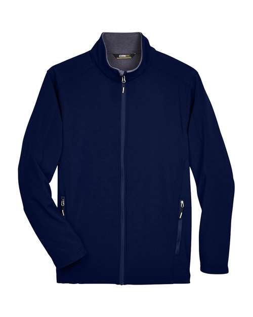 CORE365 Men's Tall Cruise Two-Layer Fleece Bonded Soft Shell Jacket - Image 3