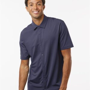 Adidas A595 - Men's Full Button Down Short Sleeve Shirt