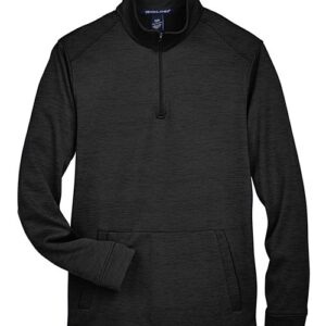 Devon & Jones Men's Newbury Mélange Fleece Quarter-Zip Pullover