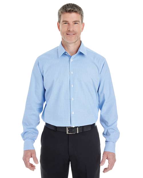 Devon & Jones Men's Crown Collection® Royal Dobby Dress Shirt - Image 3