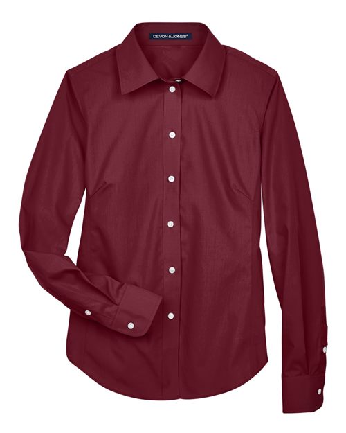 Devon & Jones Women's Crown Collection® Broadcloth Woven Dress Shirt - Image 3