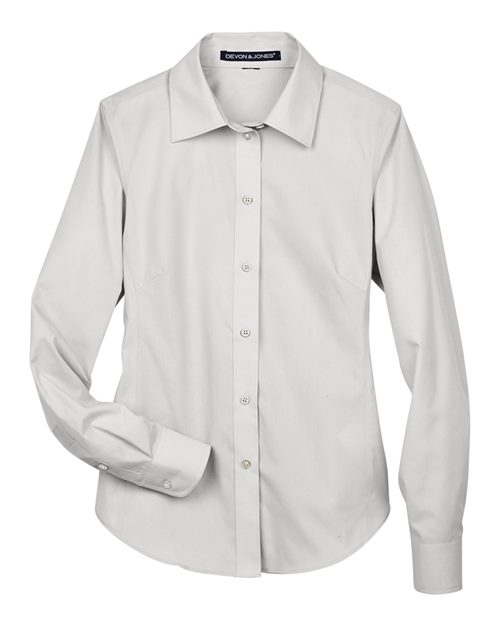 Devon & Jones Women's Crown Collection® Broadcloth Woven Dress Shirt - Image 6