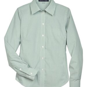 Devon & Jones Women's Crown Collection® Banker Stripe Woven Dress Shirt