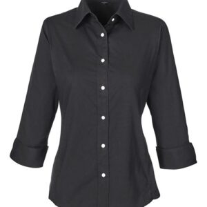 Devon & Jones Women's Perfect Fit™ Three-Quarter Sleeve Stretch Poplin Dress Shirt