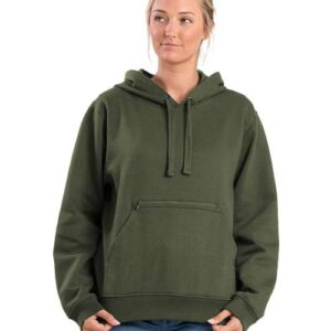 Berne Apparel Women's Heritage Zippered Pocket Hooded Sweatshirt