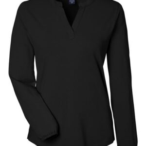 Devon & Jones Women's Raleigh Half-Placket Knit Top