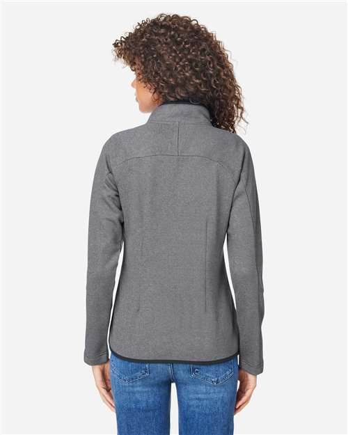 CORE365 Women's Venture Heathered Stripe Full-Zip Jacket - Image 6