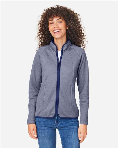CORE365 Women's Venture Heathered Stripe Full-Zip Jacket - Image 16