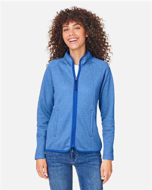 CORE365 Women's Venture Heathered Stripe Full-Zip Jacket - Image 22