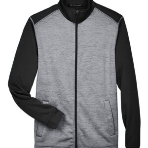 Devon & Jones Men's Newbury Colorblock Mélange Fleece Full-Zip jacket