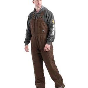 Berne Apparel Men's Heartland Insulated Washed Duck Bib Overall