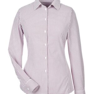 Devon & Jones Women's CrownLux Performance® Micro Windowpane Woven Dress Shirt