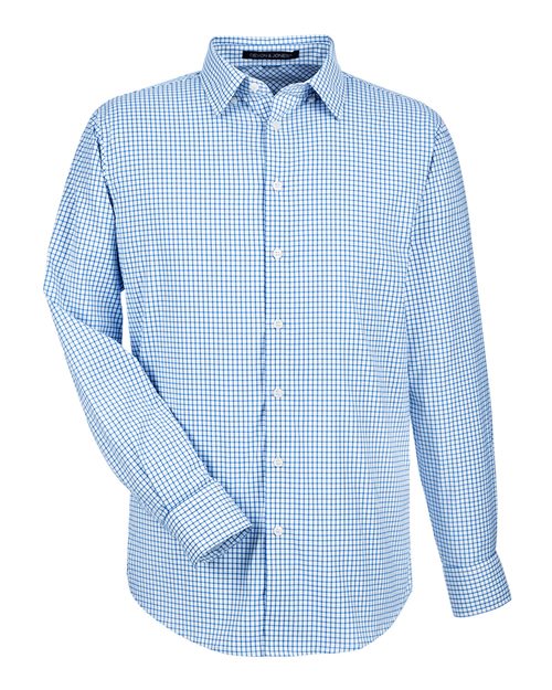 Devon & Jones Men's CrownLux Performance® Micro Windowpane Woven Dress Shirt - Image 3