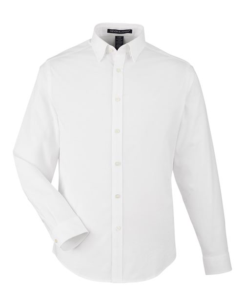 Devon & Jones Men's CrownLux Performance® Spencer Poplin Dress Shirt - Image 7