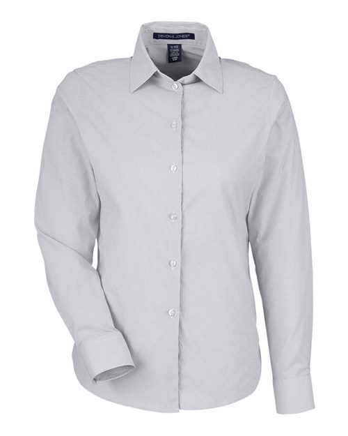 Devon & Jones Women's CrownLux Performance® Microstripe Dress Shirt - Image 3