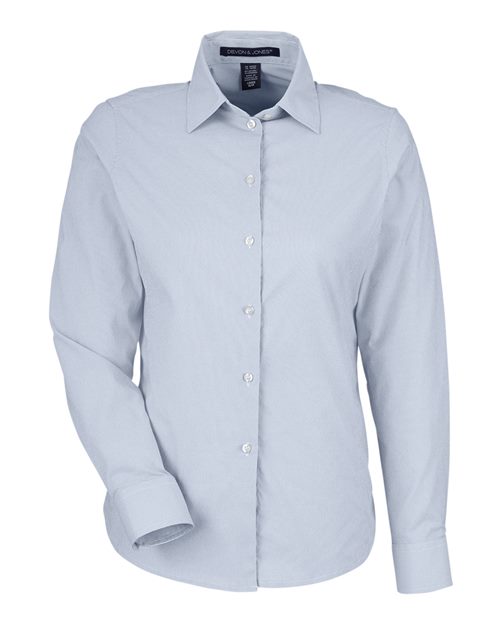 Devon & Jones Women's CrownLux Performance® Microstripe Dress Shirt - Image 4