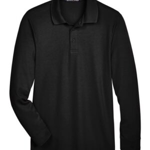 Devon & Jones Men's Tall CrownLux Performance® Plaited Long Sleeve Polo