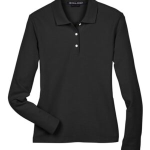 Devon & Jones Women's Pima Piqué Long Sleeve Polo