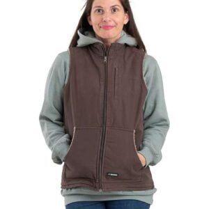 Berne Apparel Women's Sherpa-Lined Softstone Duck Vest