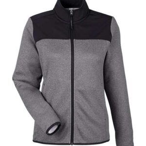 CORE365 Women's Venture Heathered Stripe Hybrid Jacket