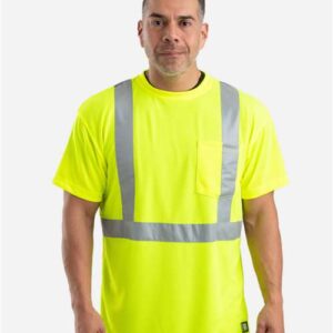 Berne Apparel Men's Tall Hi-Vis Class 2 Performance T-Shirt