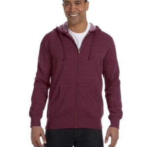 econscious Unisex Heathered Full-Zip Hooded Sweatshirt