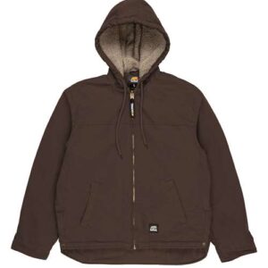 Berne Apparel Men's Heartland Washed Duck Hooded Work Coat