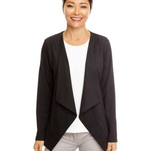 Devon & Jones Women's Perfect Fit™ Draped Open Cardigan Blazer