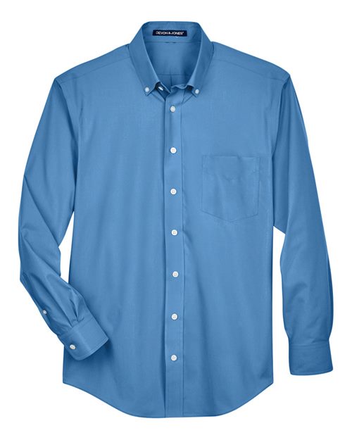 Devon & Jones Men's Tall Crown Collection® Broadcloth Woven Dress Shirt - Image 3