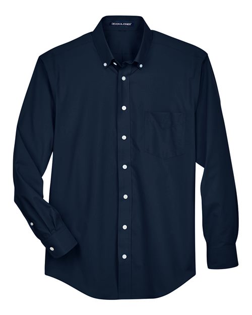 Devon & Jones Men's Tall Crown Collection® Broadcloth Woven Dress Shirt - Image 4