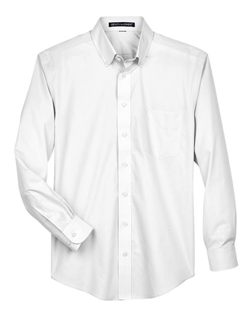 Devon & Jones Men's Tall Crown Collection® Broadcloth Woven Dress Shirt - Image 5