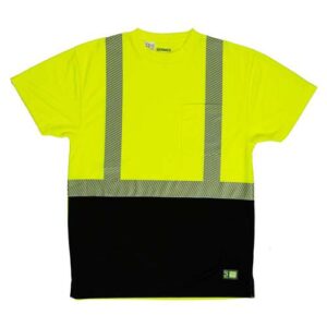 Berne Apparel Men's Hi-Vis Class 2 Color Blocked Pocket T-Shirt