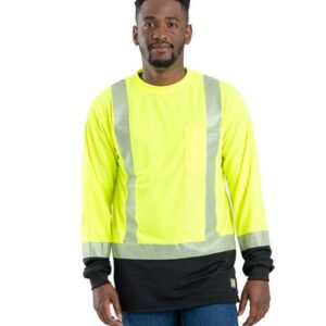 Berne Apparel Men's Hi-Vis Class 3 Color Blocked T-Shirt