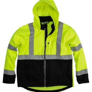 Berne Apparel Men's Hi-Vis Class 3 Hooded Soft Shell Jacket